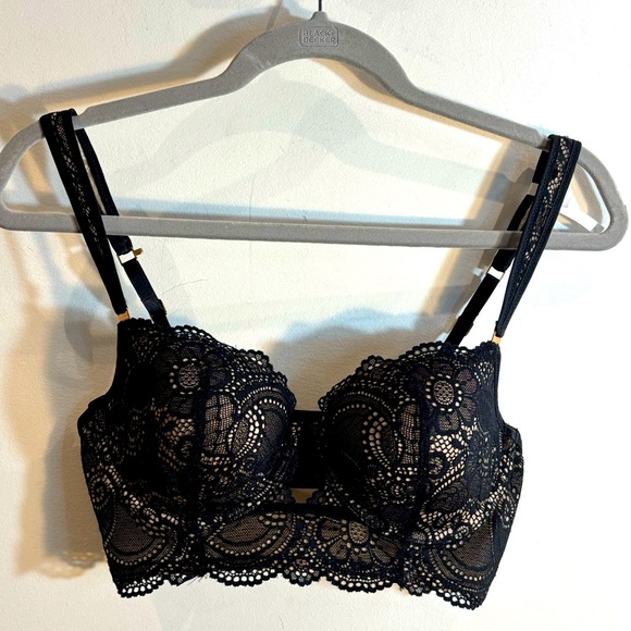 AERIE Sz 34C Balconette Bra Lace Overlay Adjustable Strapps and Back NEW - Picture 1 of 8
